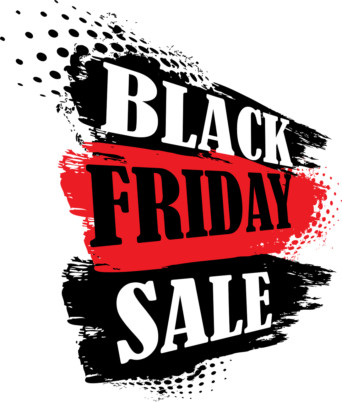 Black friday sale brush stroke vector clipart images