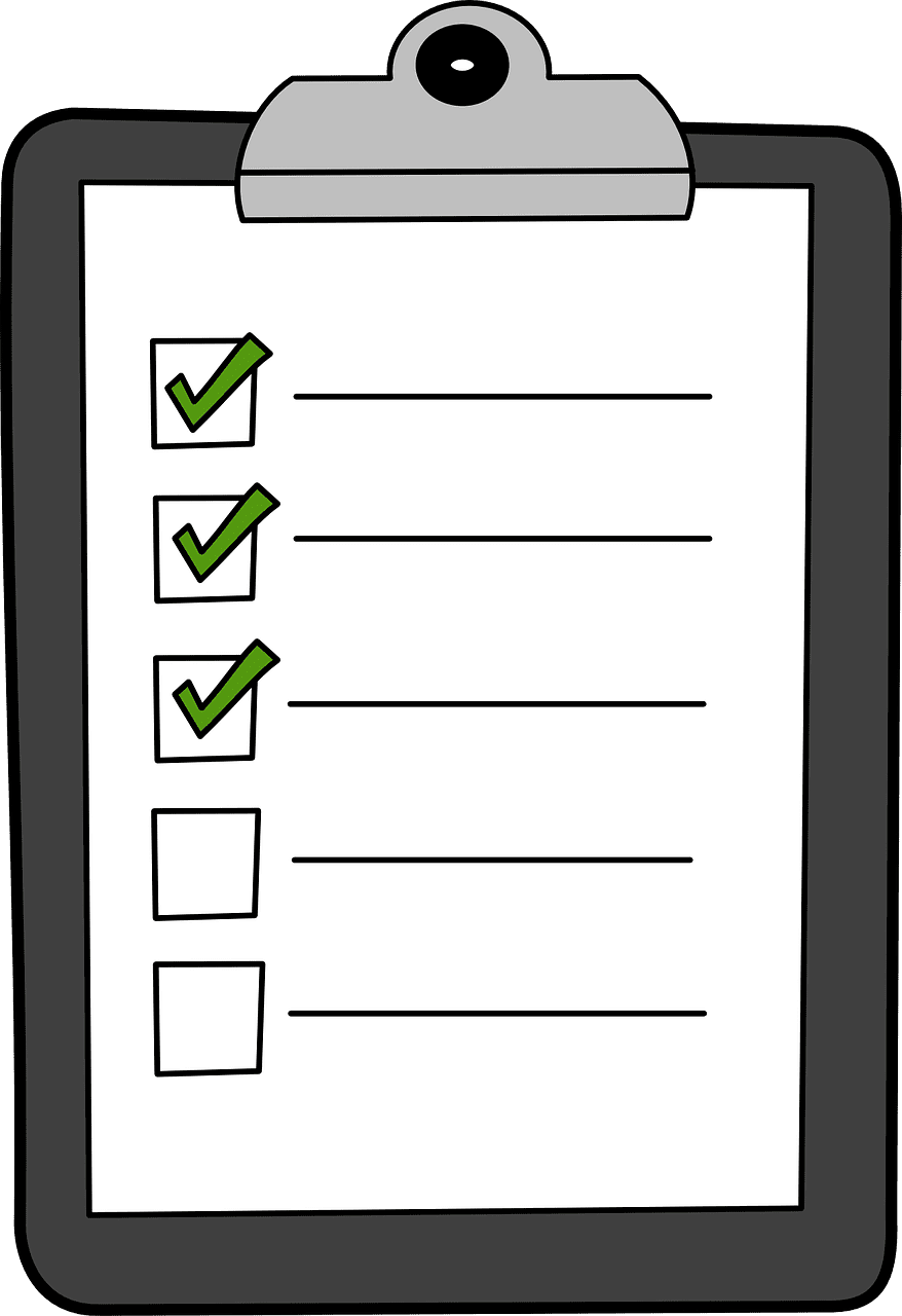 Checklist clipboard green check vector graphic clipart