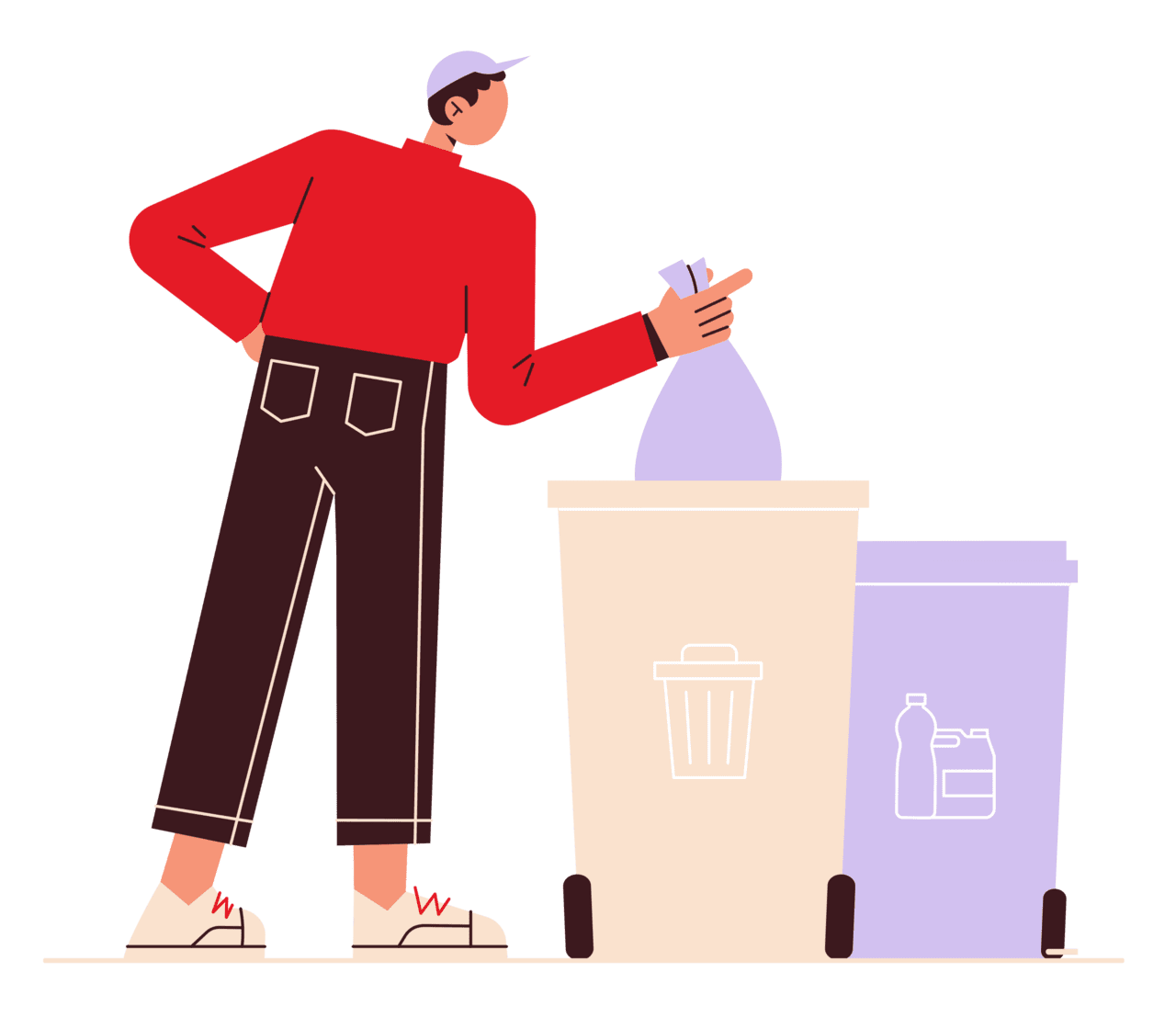 Garbage can recycling clipart photo