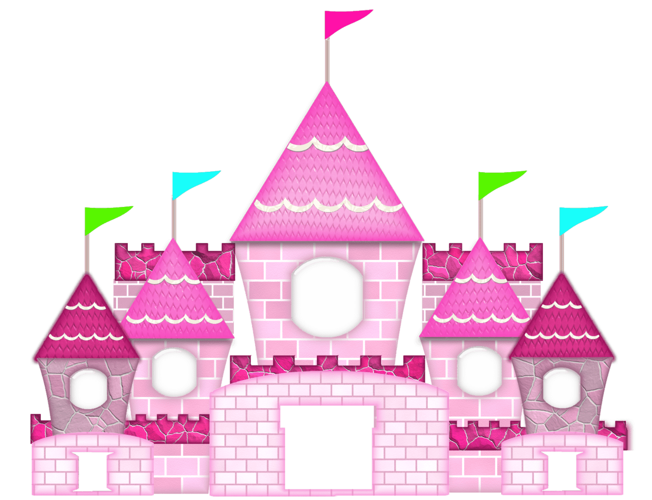 Disney castle page clipart vector