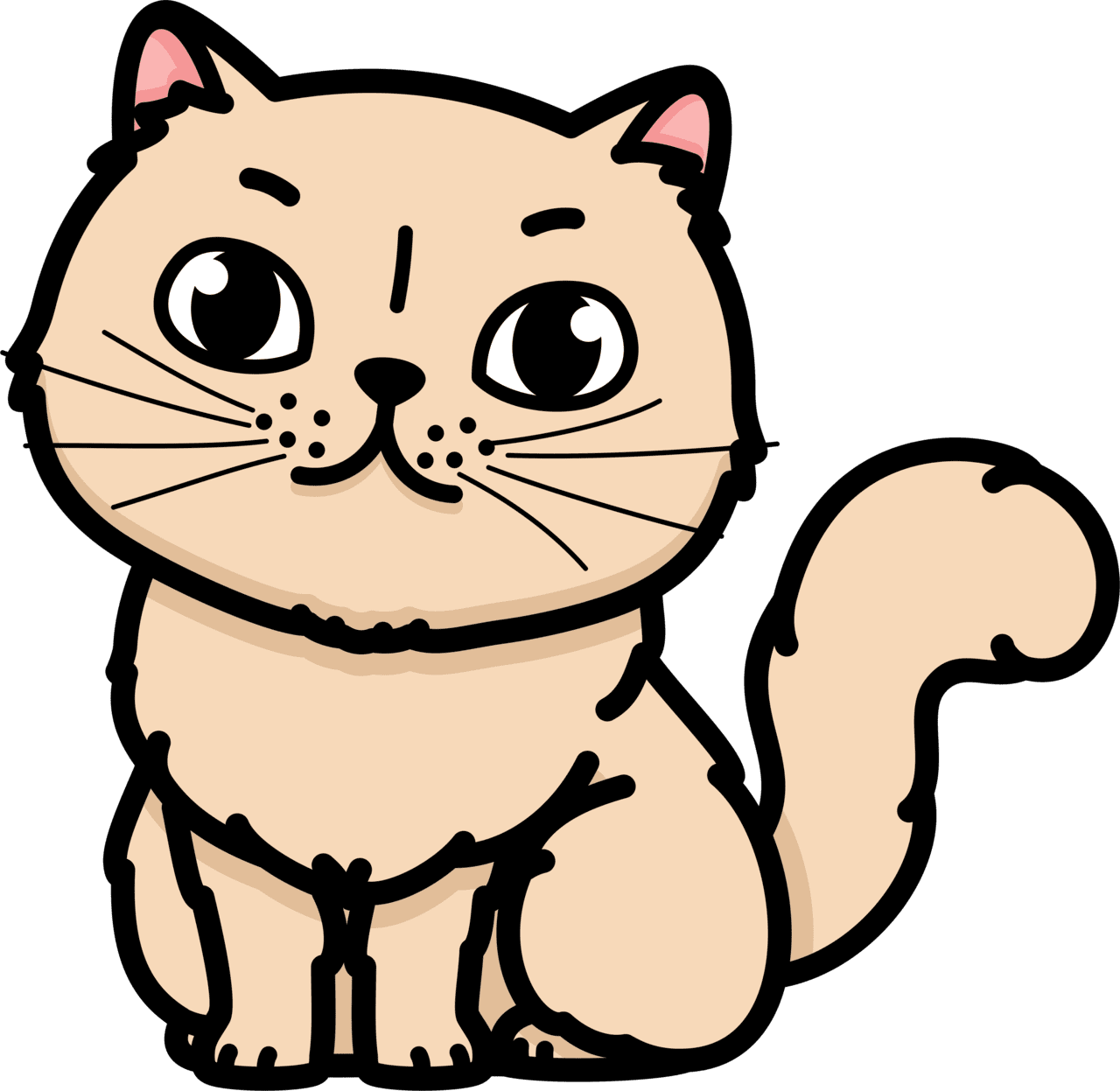 Cute cat page clipart image