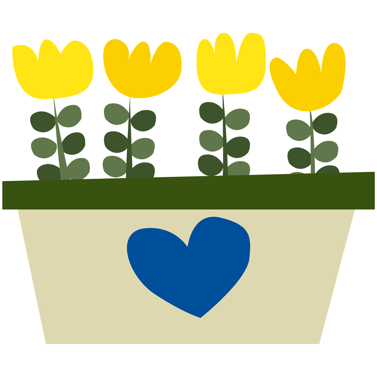 Flower pot cartoon image clipart