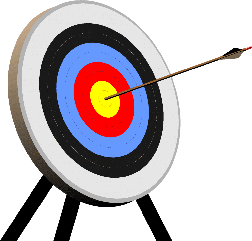 Target archery clipart image with no background