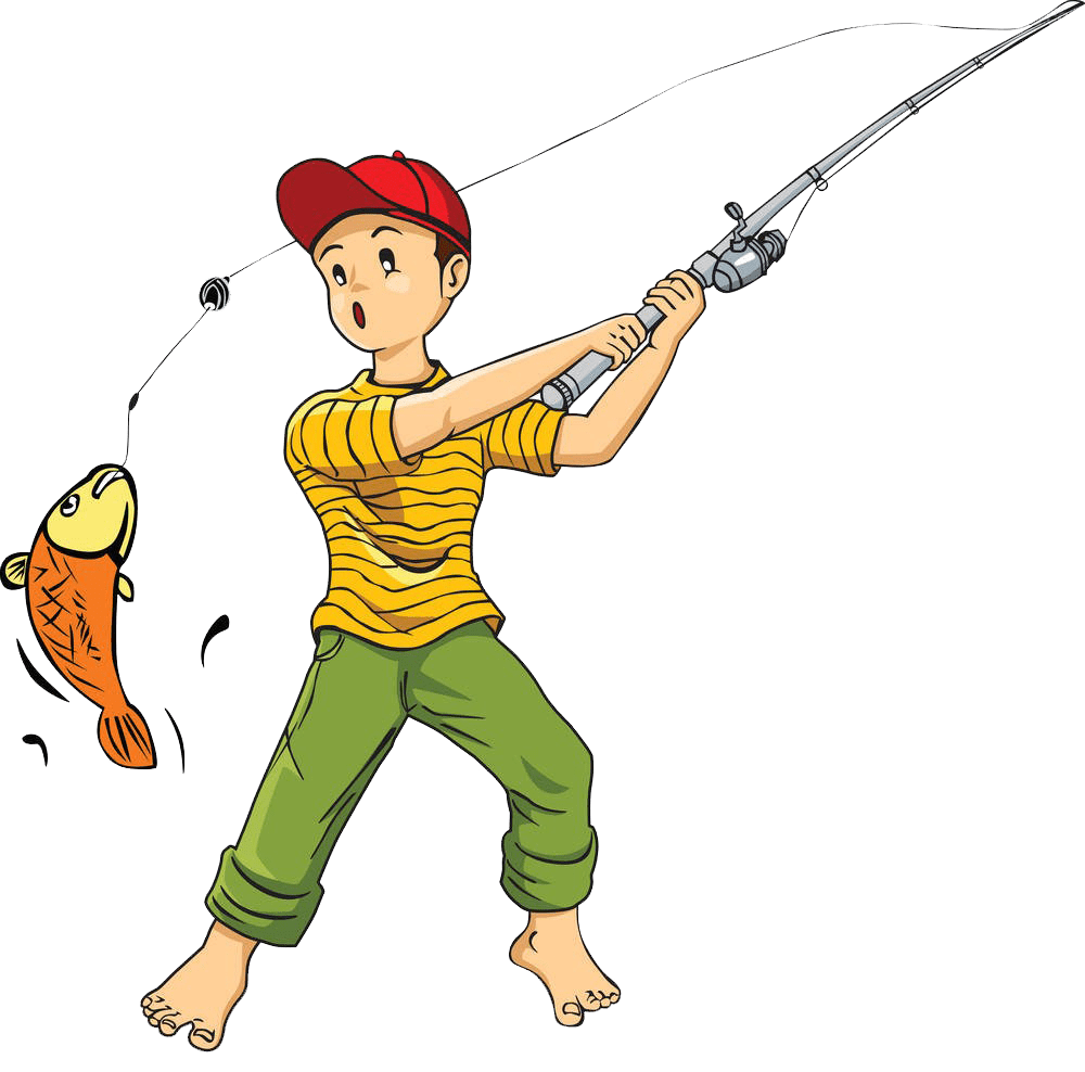 Fishing pole page clipart picture 2