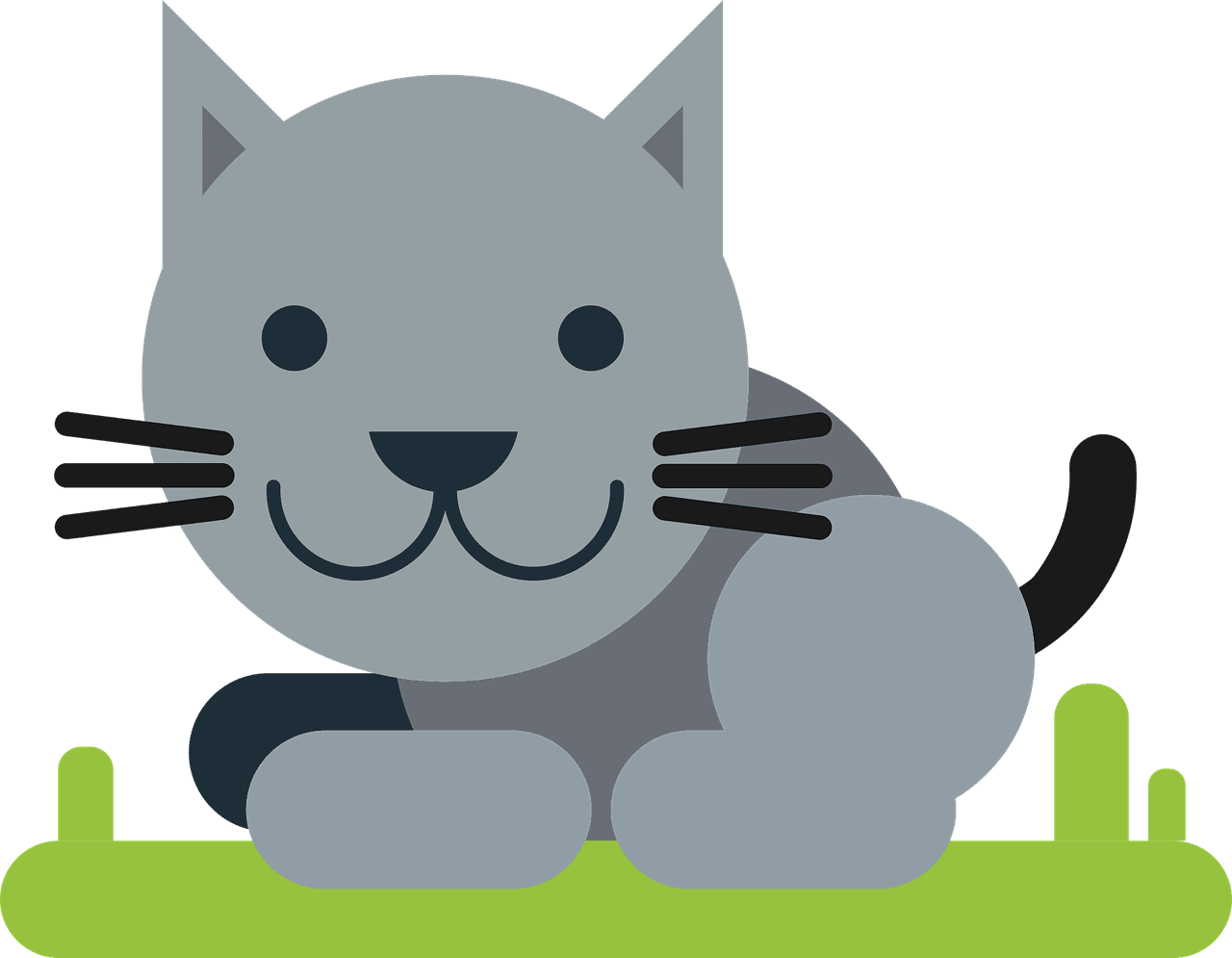 Cute cat animal ic vector graphic clipart