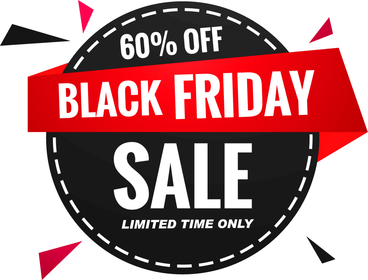 Black friday limited sale clipart transparent