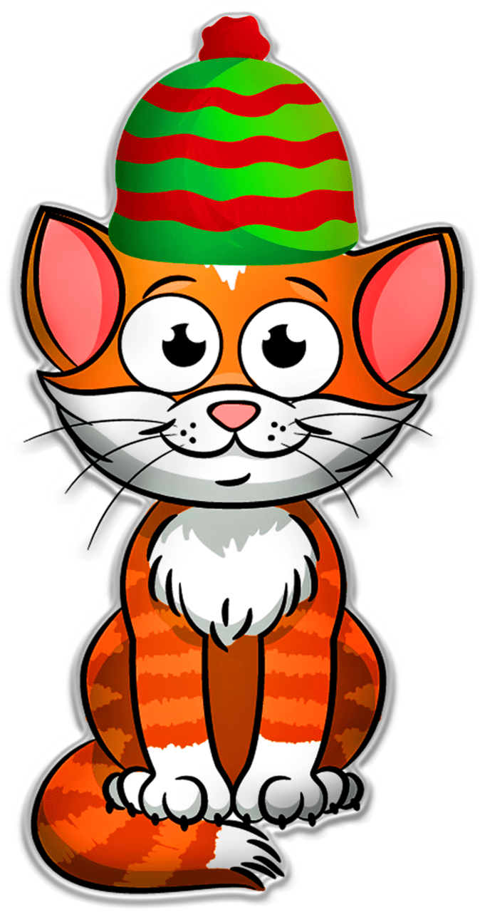 Cat in the hat clipart of christmas with image