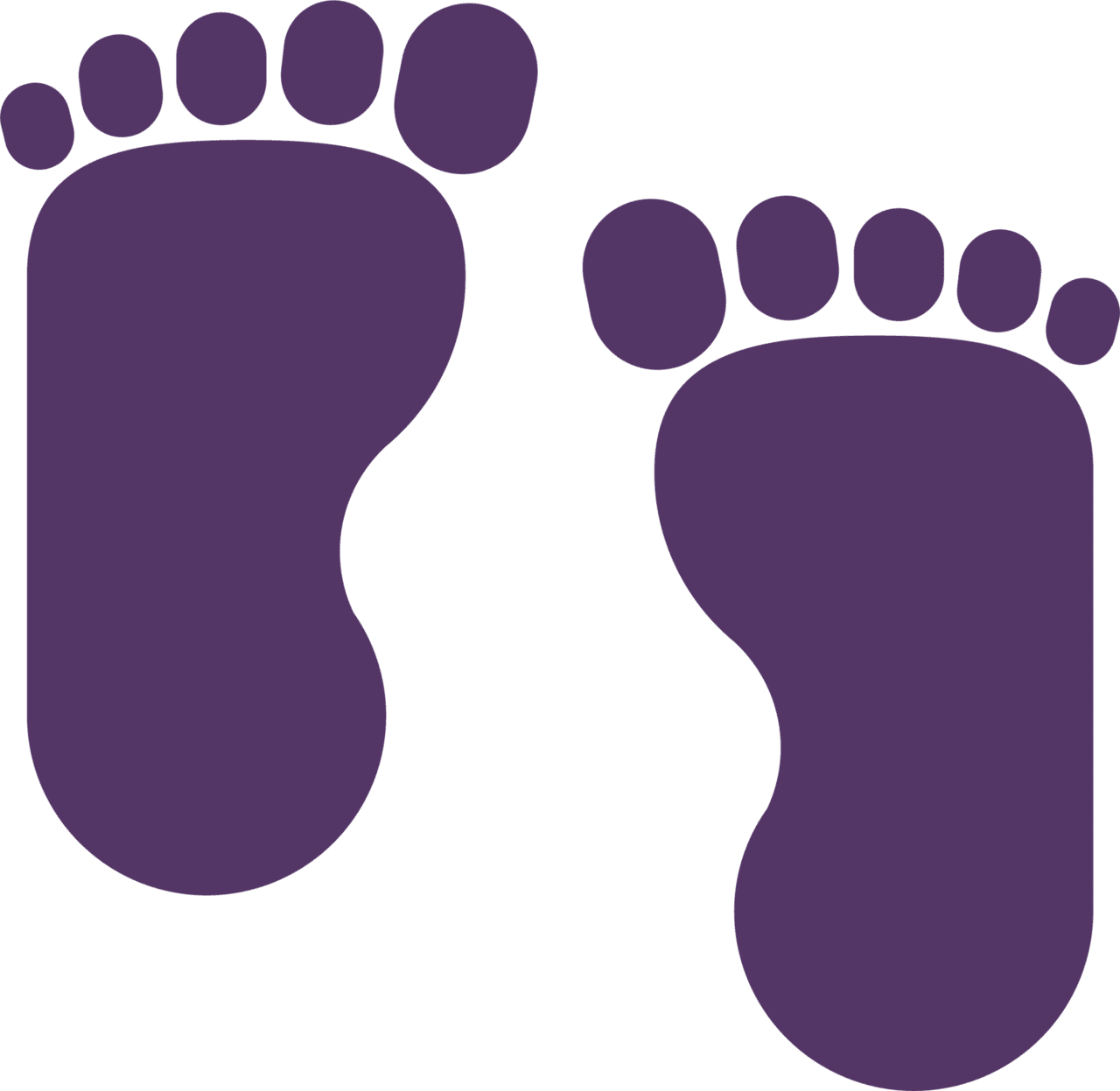 Footprint emoji for clipart image