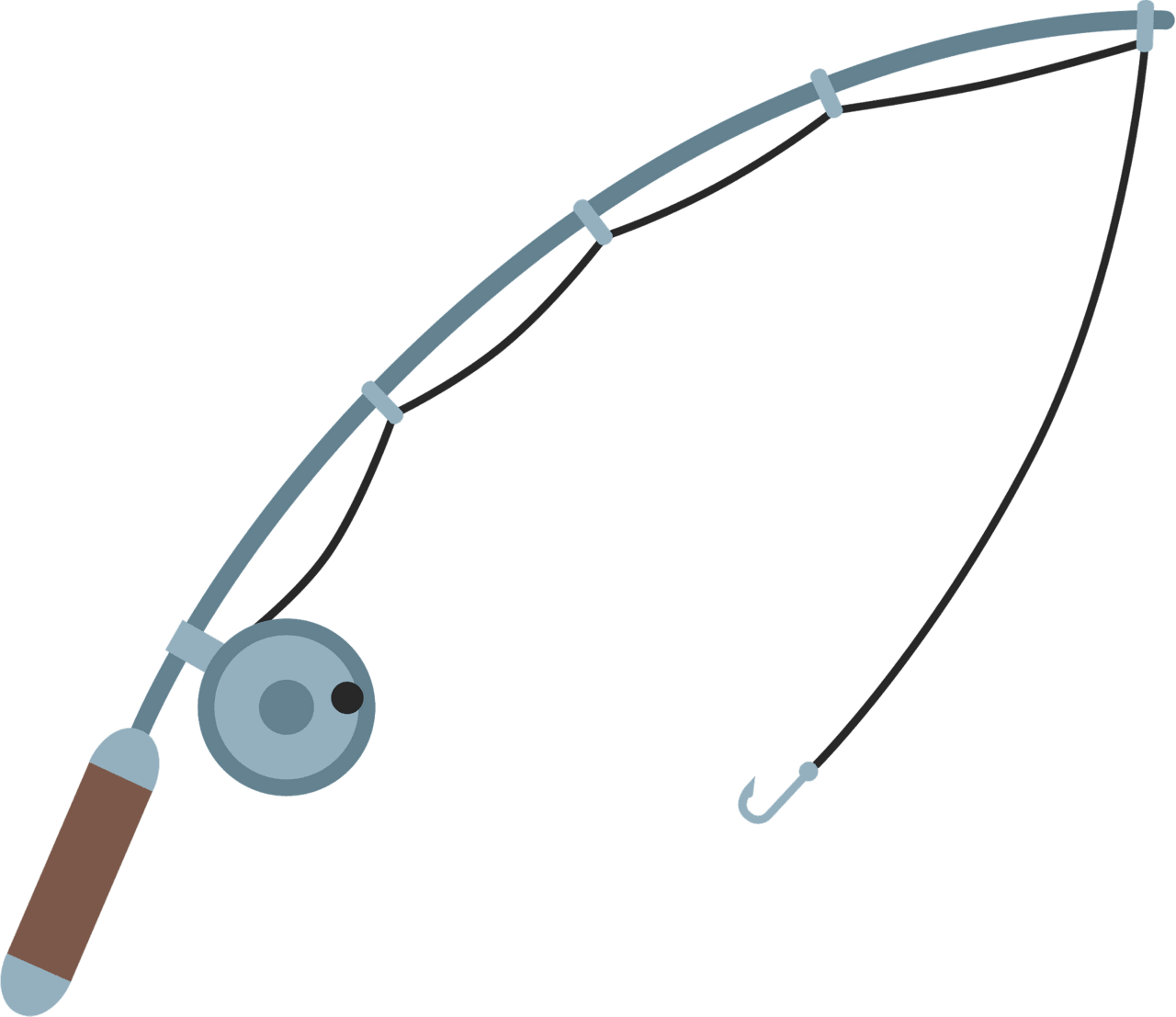 Fishing pole rod vector clipart images 2