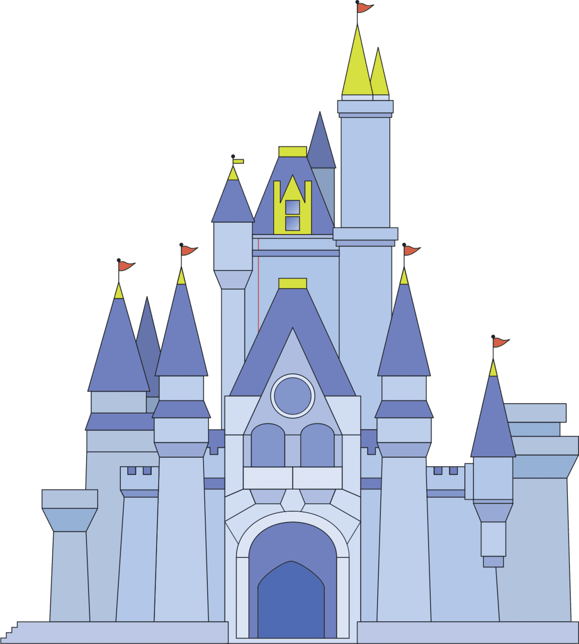 Disney castle magic kingdom cinderella clipart vector