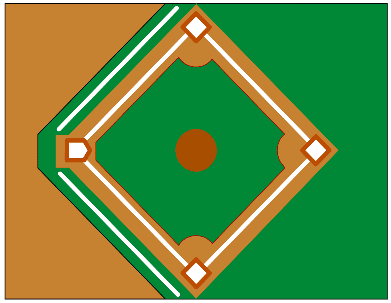 Baseball field diamond clipart free