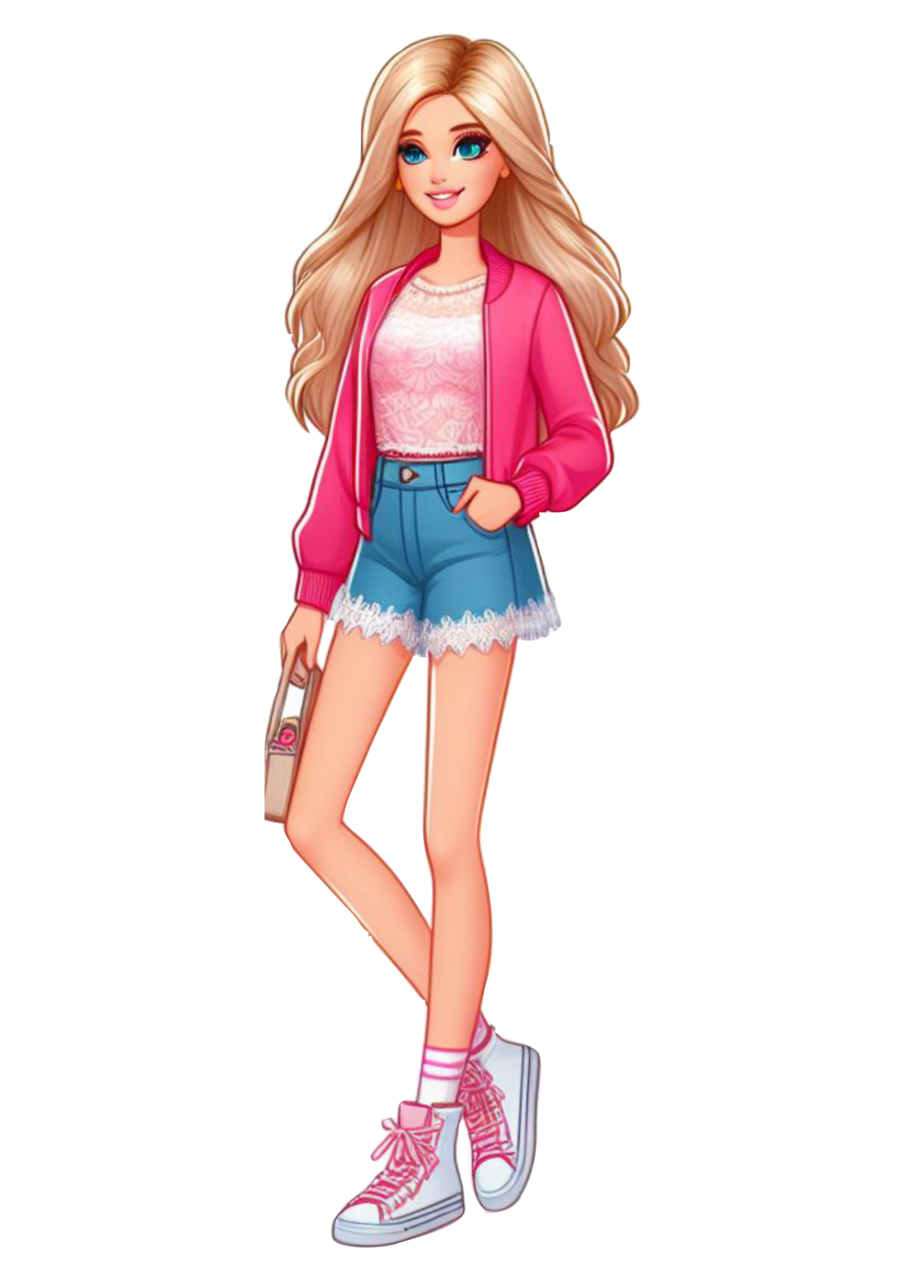 Barbie doll imagem con fundo clipart 2