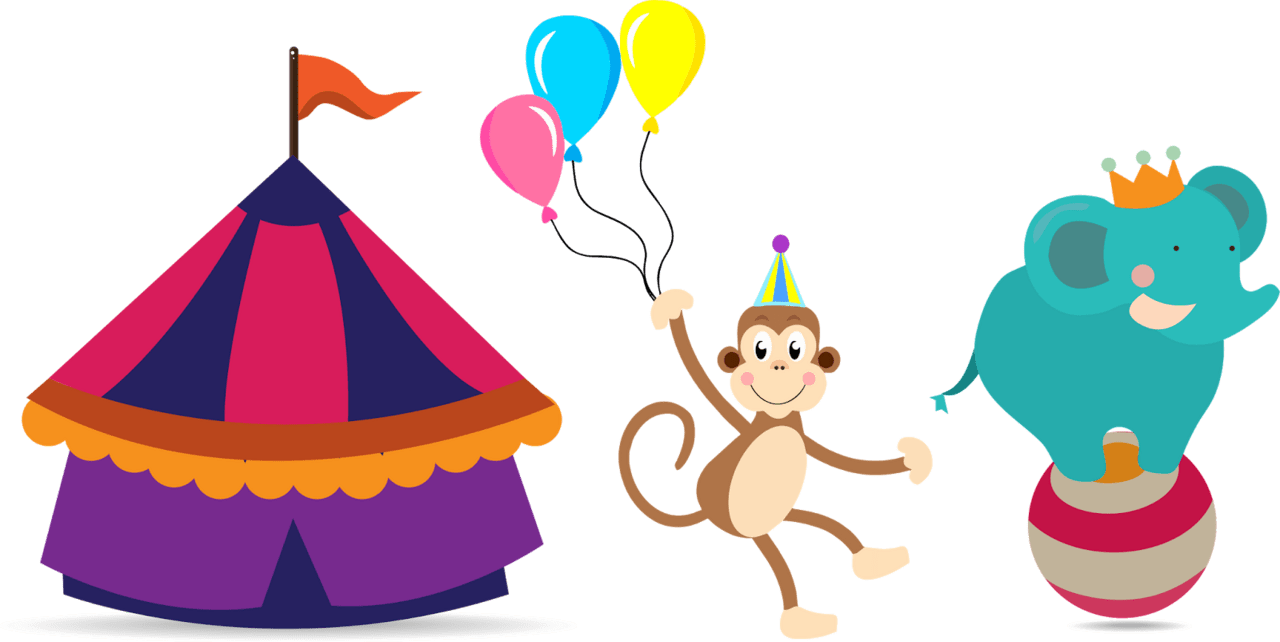 Circus pin page clipart picture