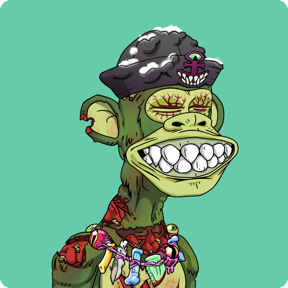 Zombie mutant ape yacht club opensea clipart transparent