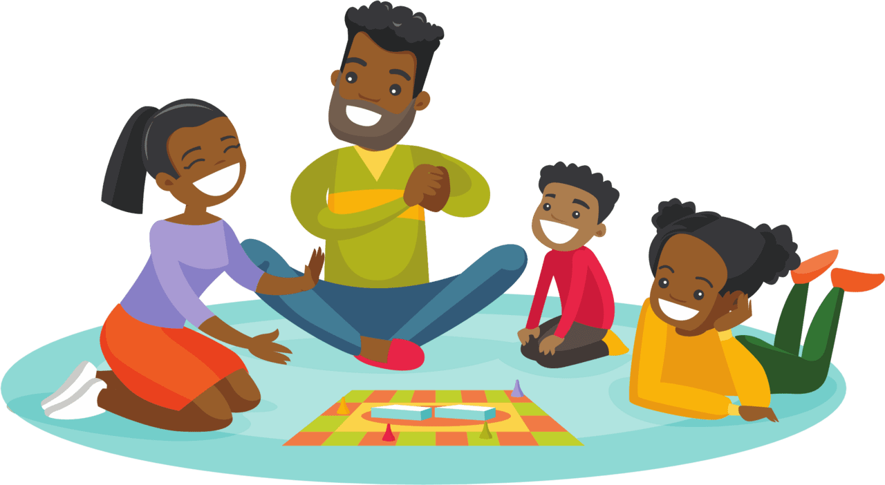 Chess monopoly life family playing board games clipart background