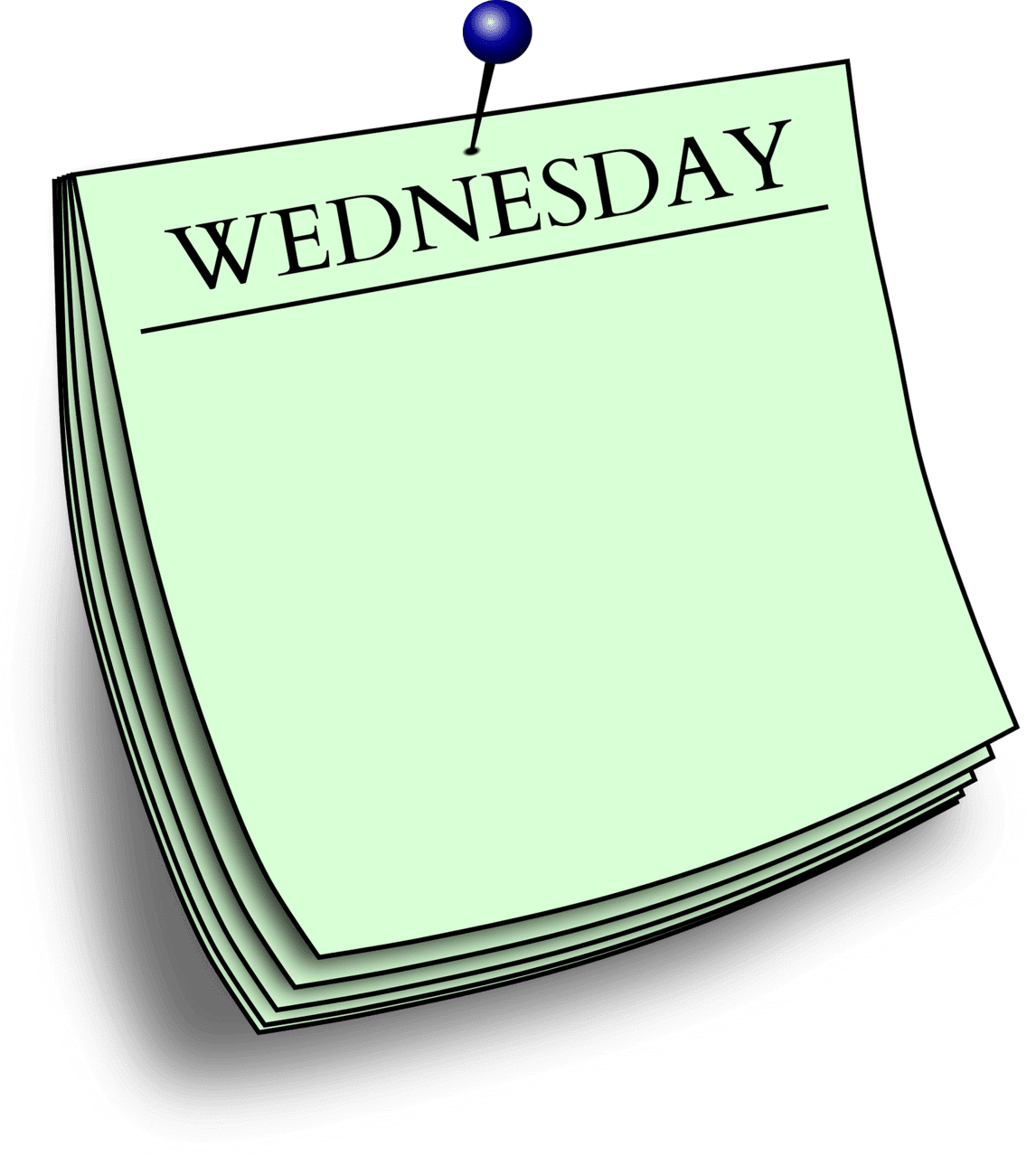 Note wednesday vector clipart images