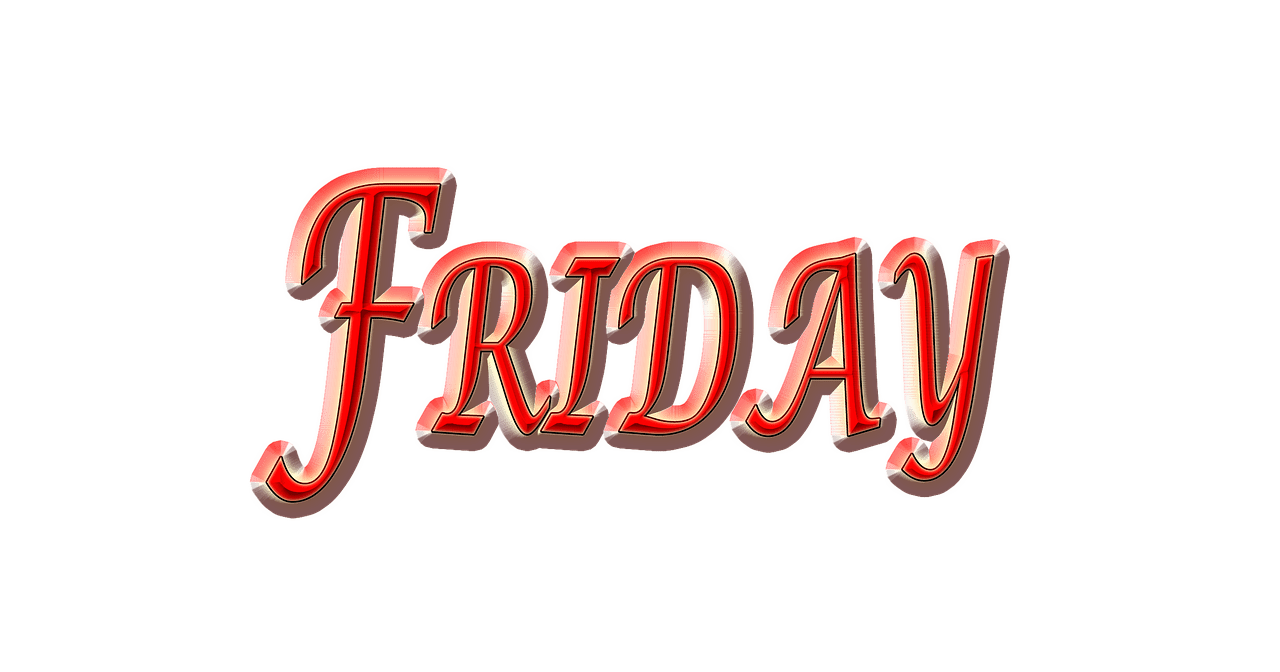 Friday weekday red image clipart