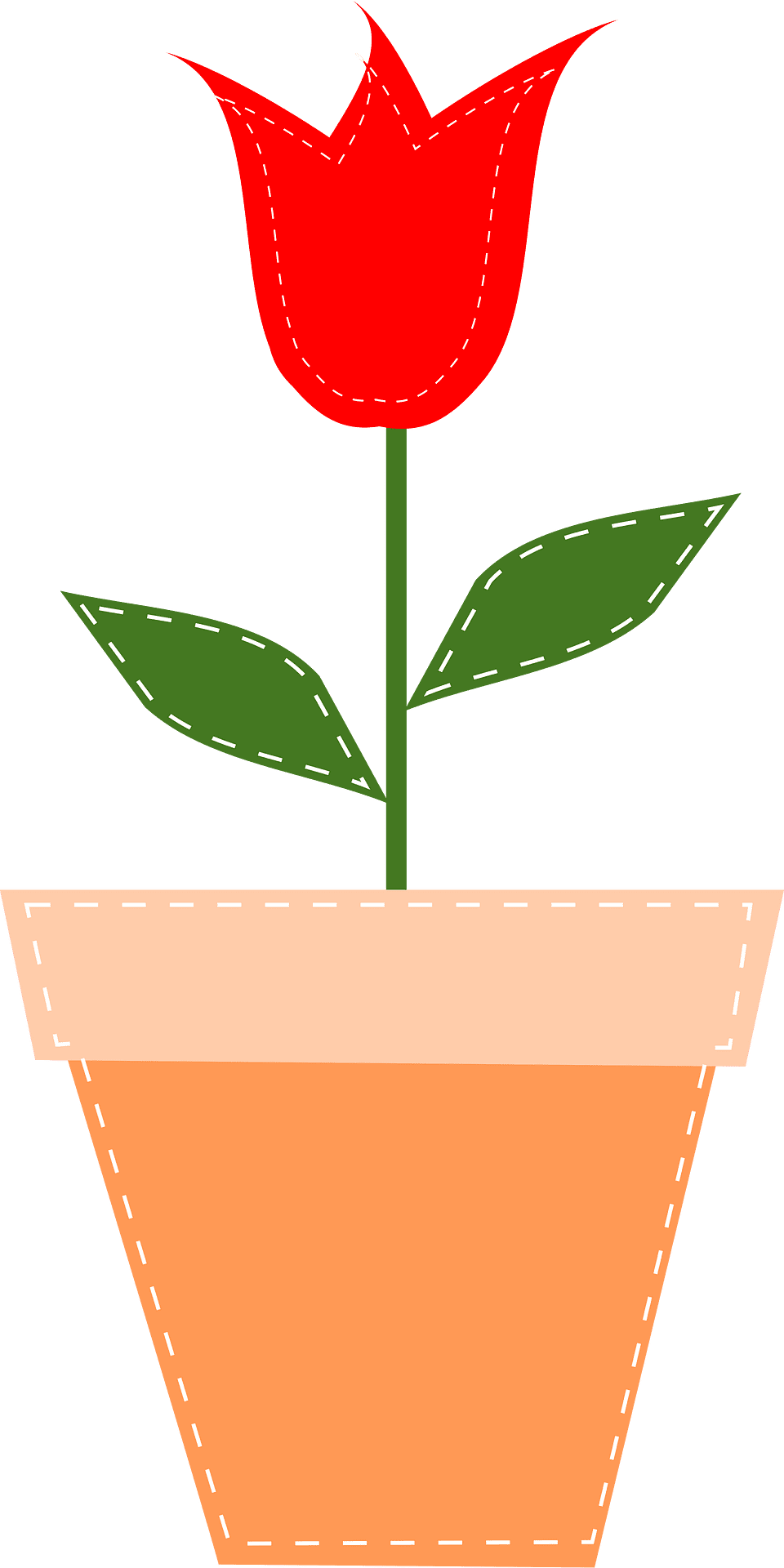 Flower pot vector clipart images 2