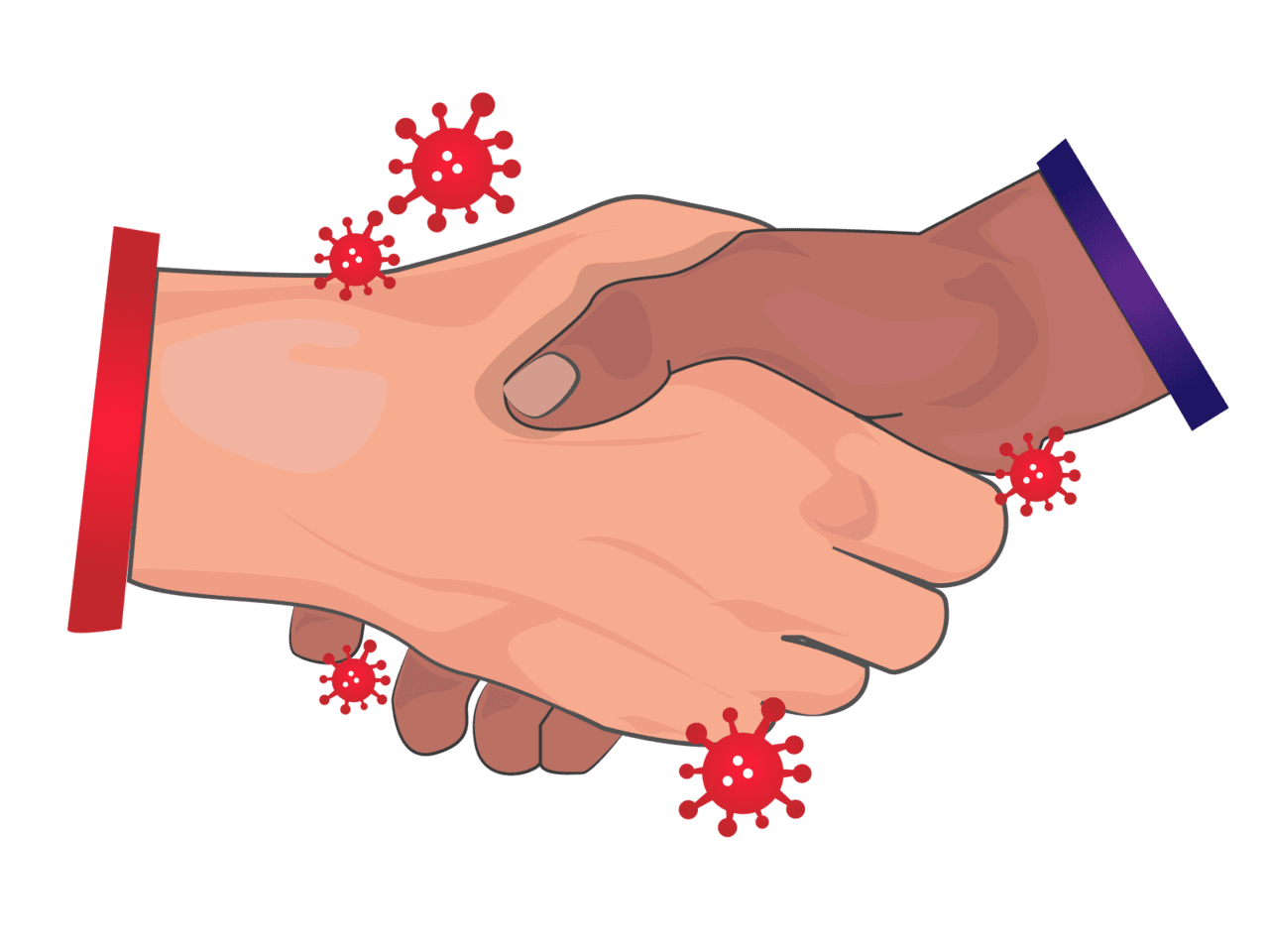 Shake hands how virus spreads through handshake by tanjima clipart picture