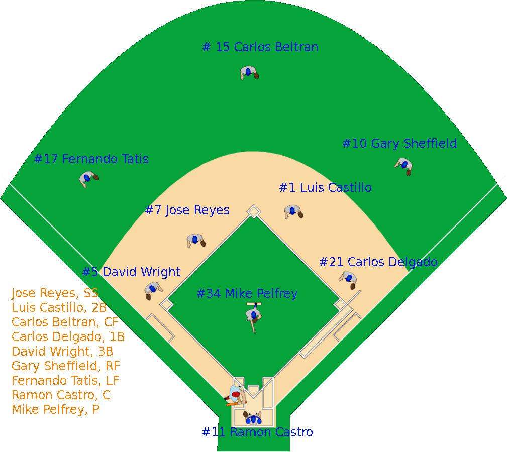 Baseball diamond softball field clipart image