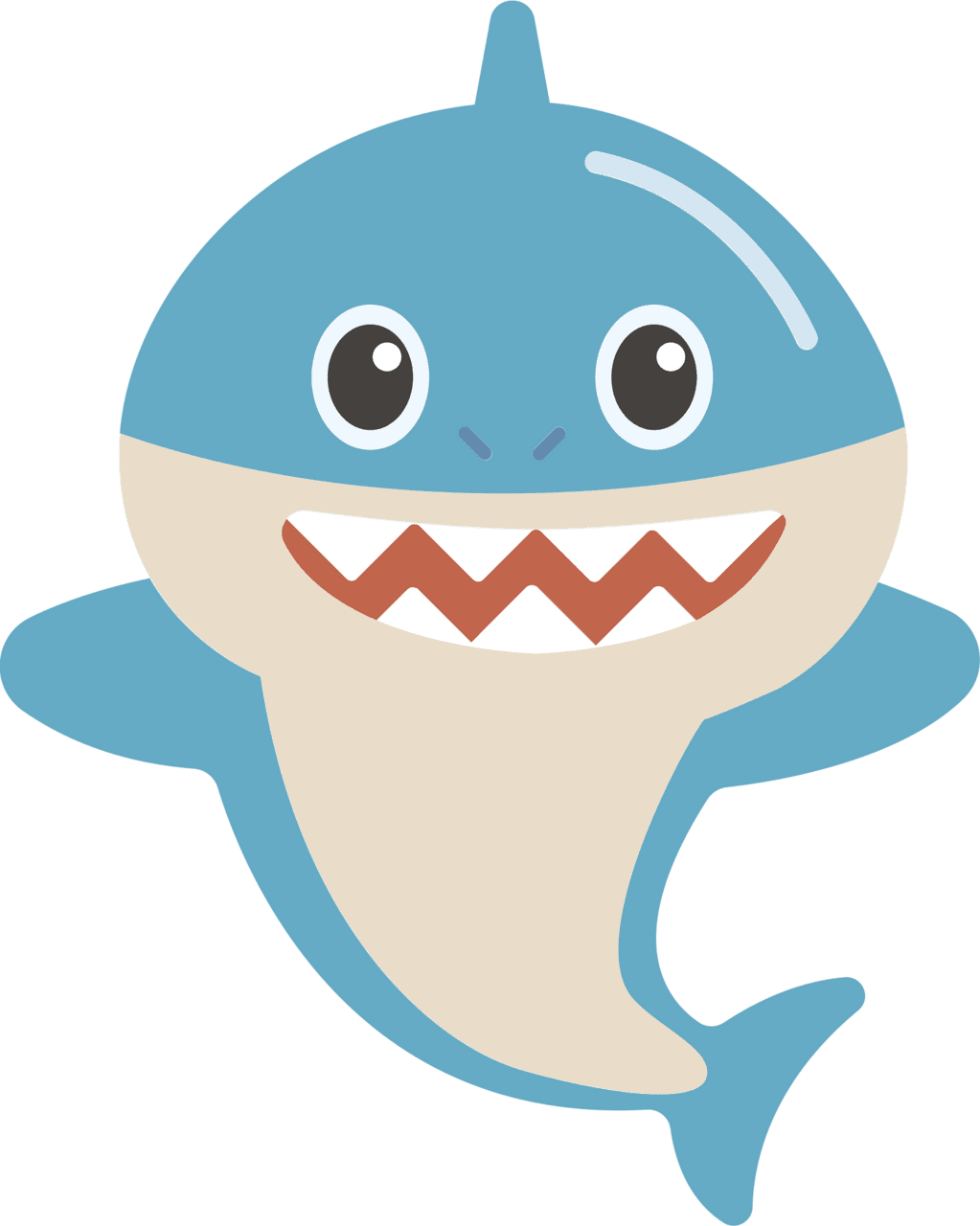 Baby shark vector clipart images