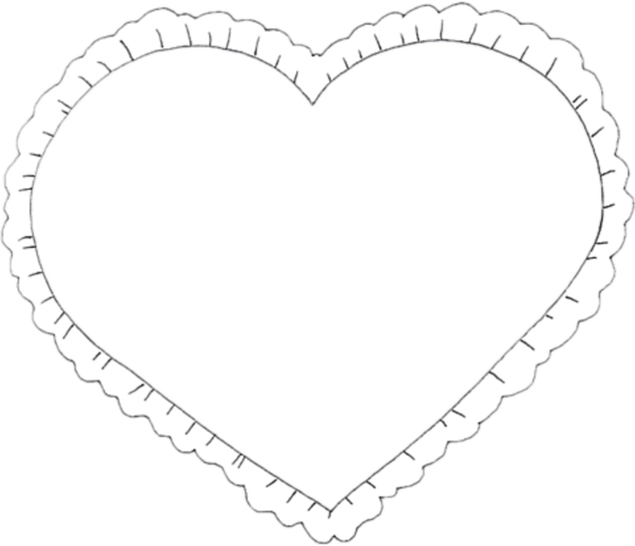 Black white heart frame lace toedit clipart clip art