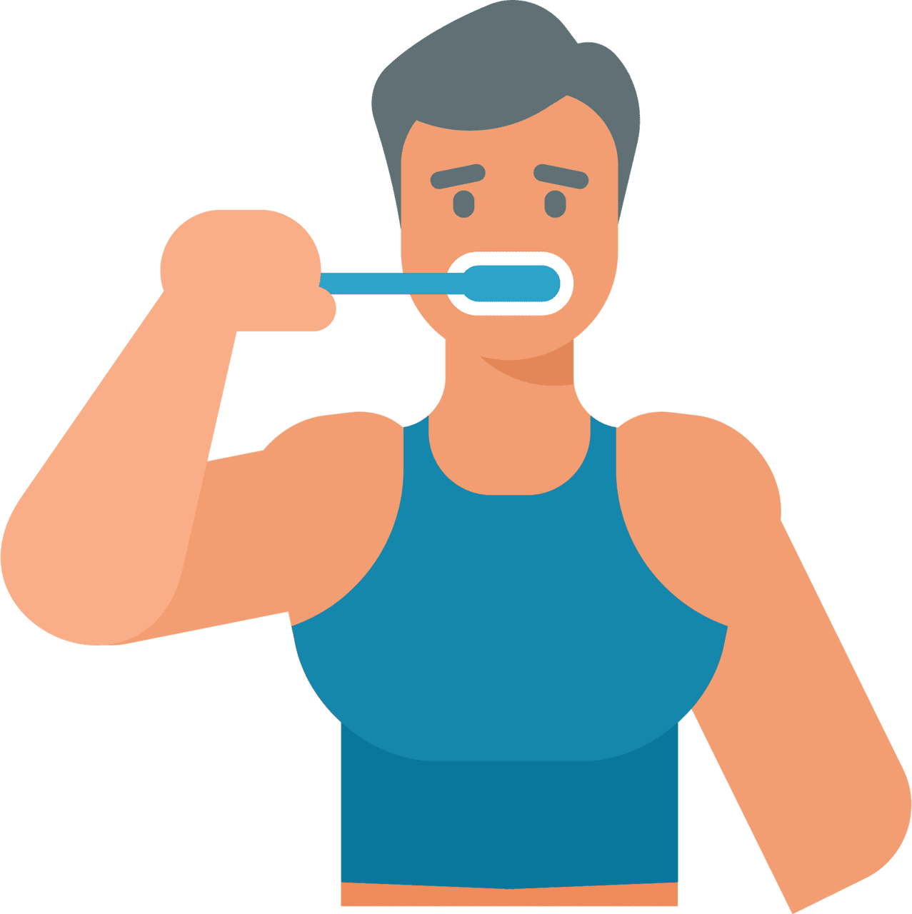 Man brushing teeth vector clipart images