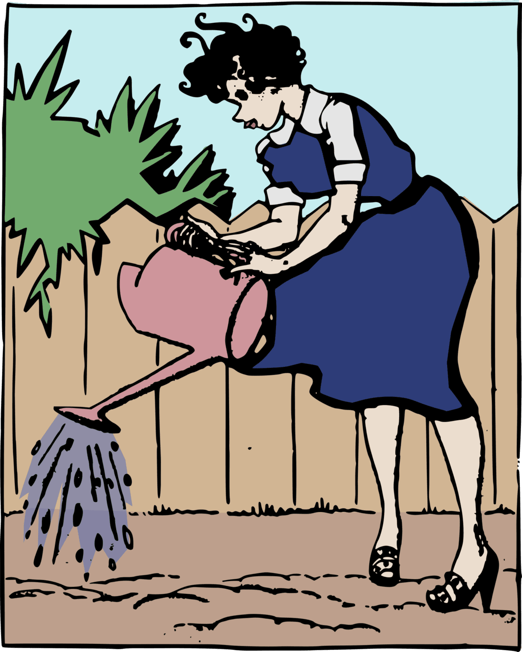 Gardening watering garden vector clipart images