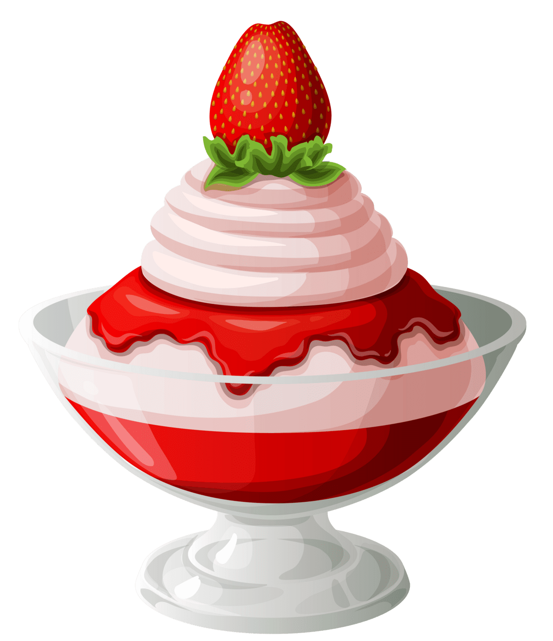 Dessert strawberry ice cream sundae picture clipart