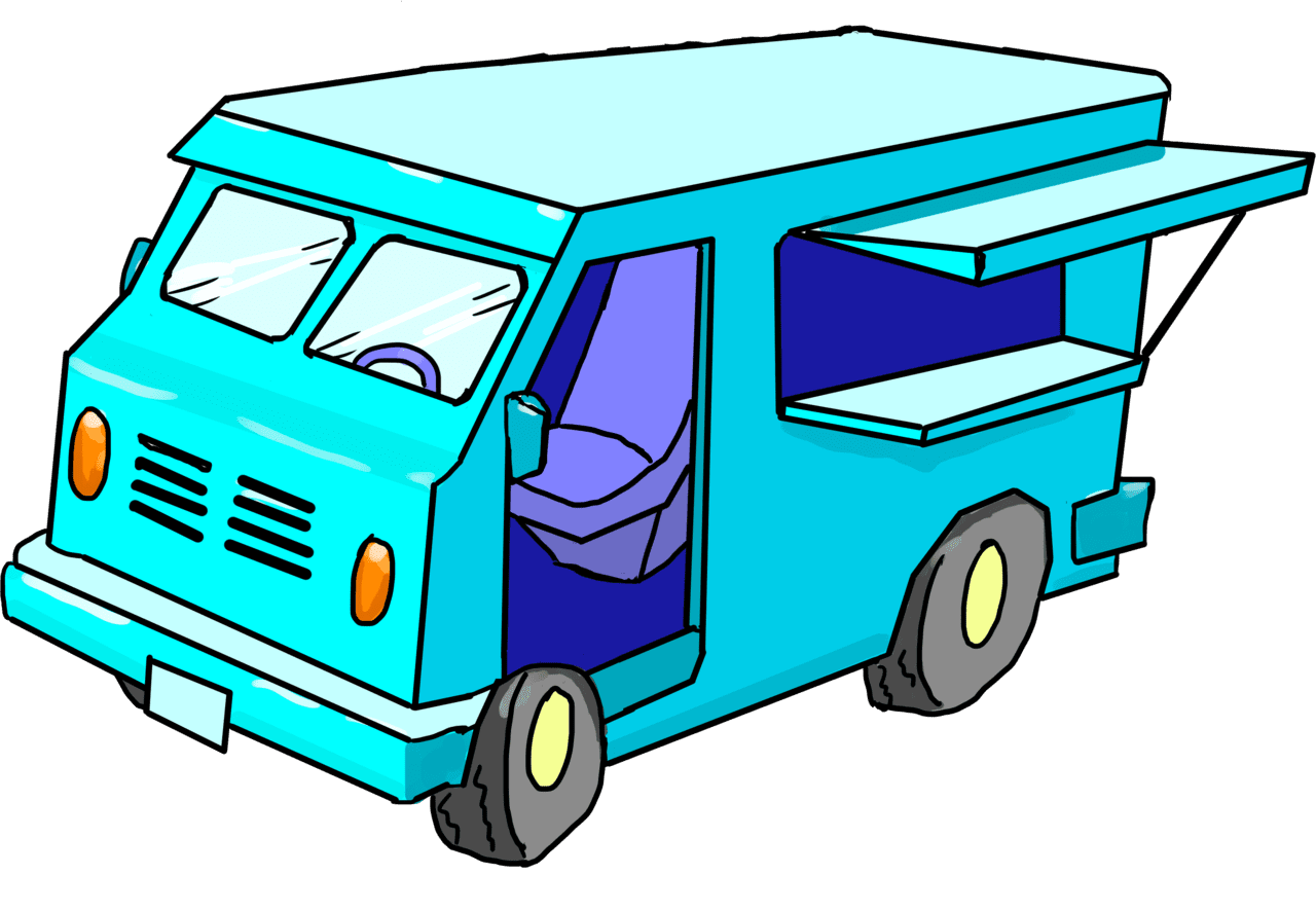 Food truck vector clipart images 8