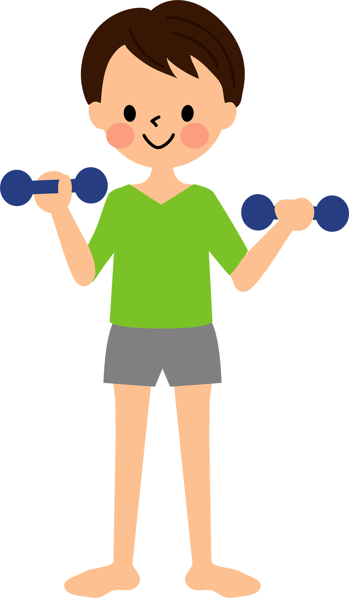 Man is training with dumbbell vector clipart images