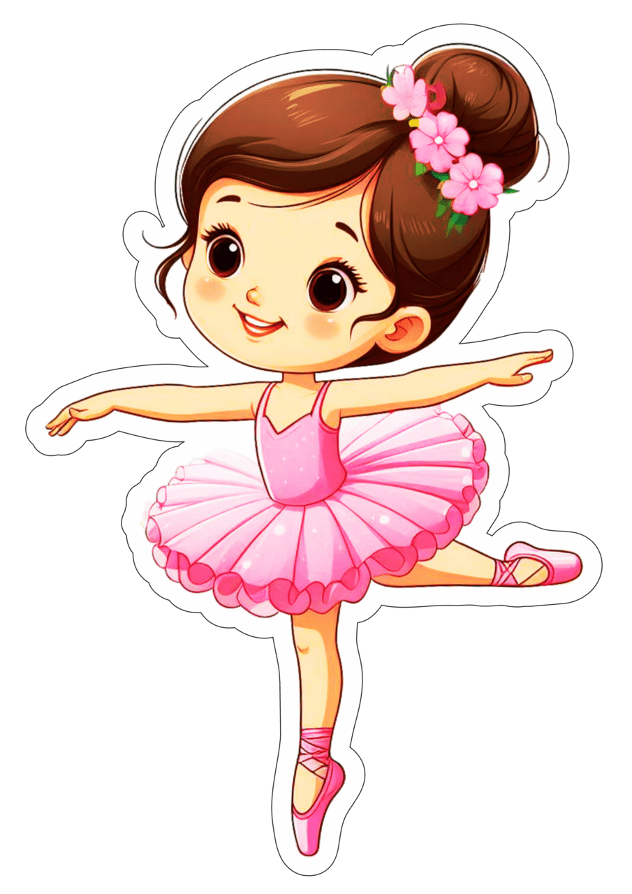 Ballerina pin page clipart vector 2