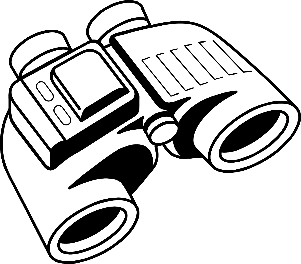 Binoculars enlarge tool vector graphic clipart