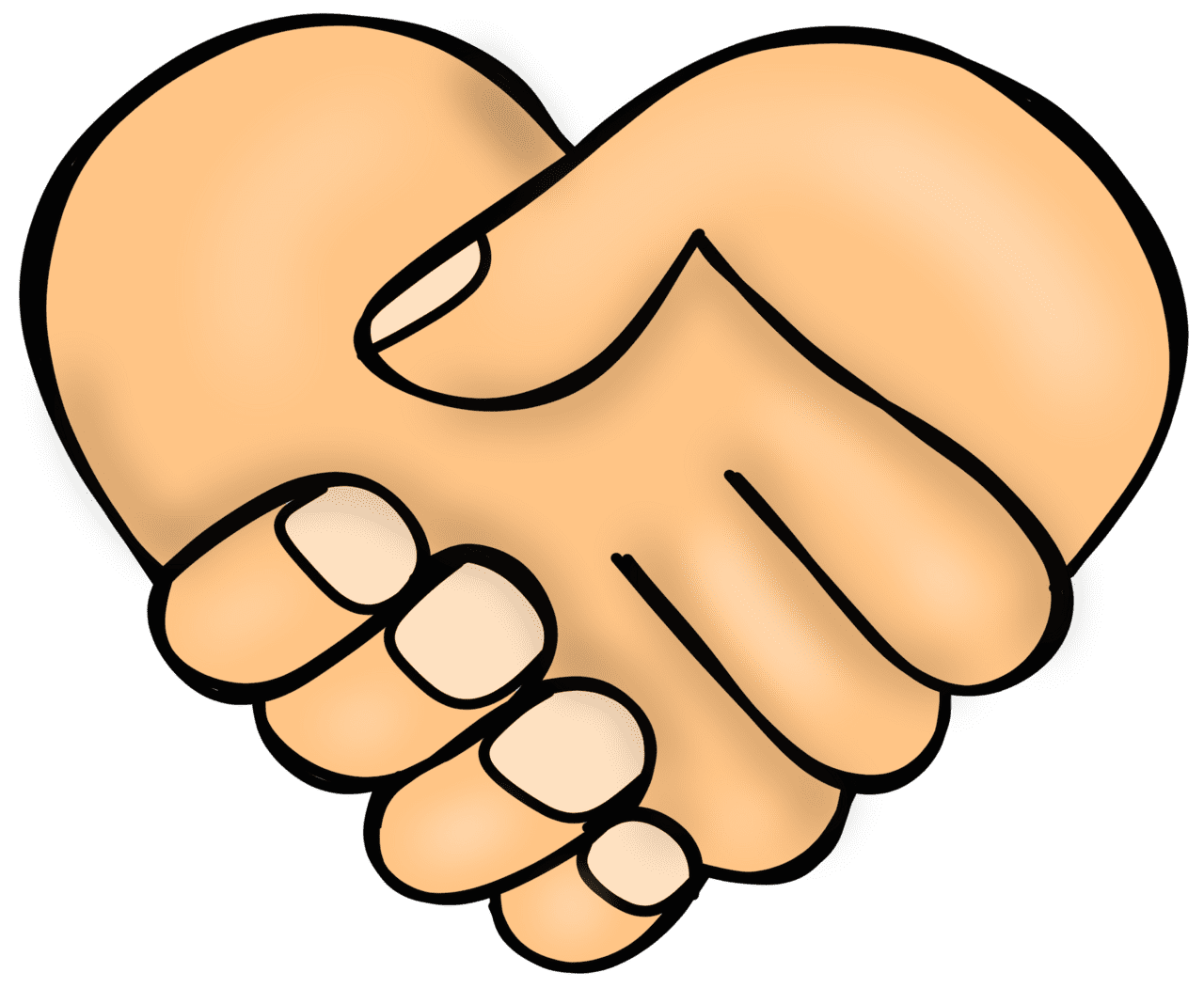 Shake hands pin page clipart vector