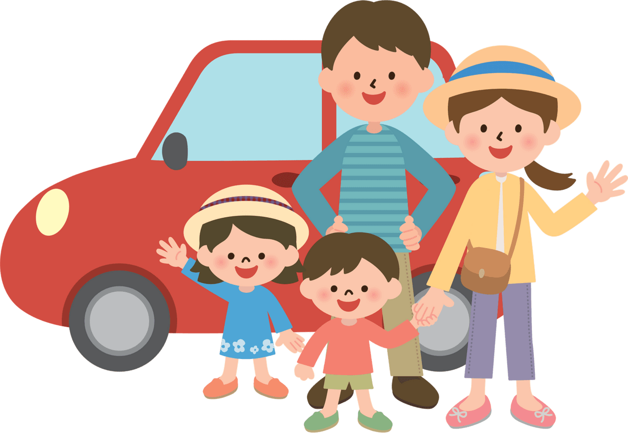 Of traveling family vacation clipart free