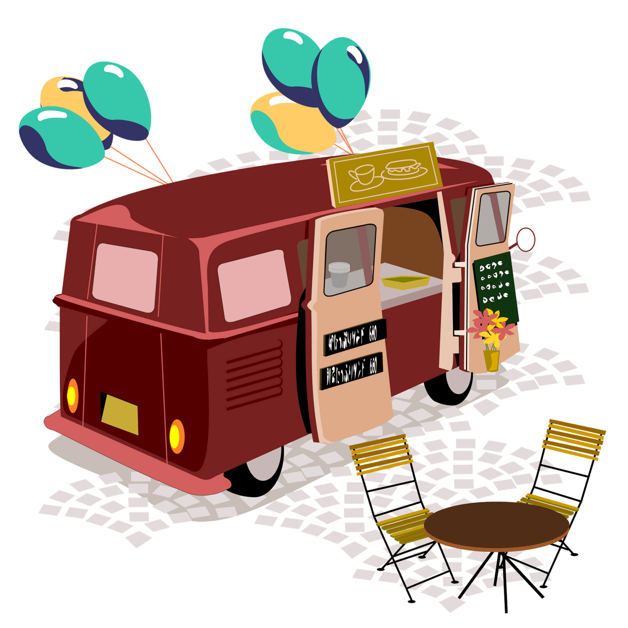 Food truck vector clipart images 7