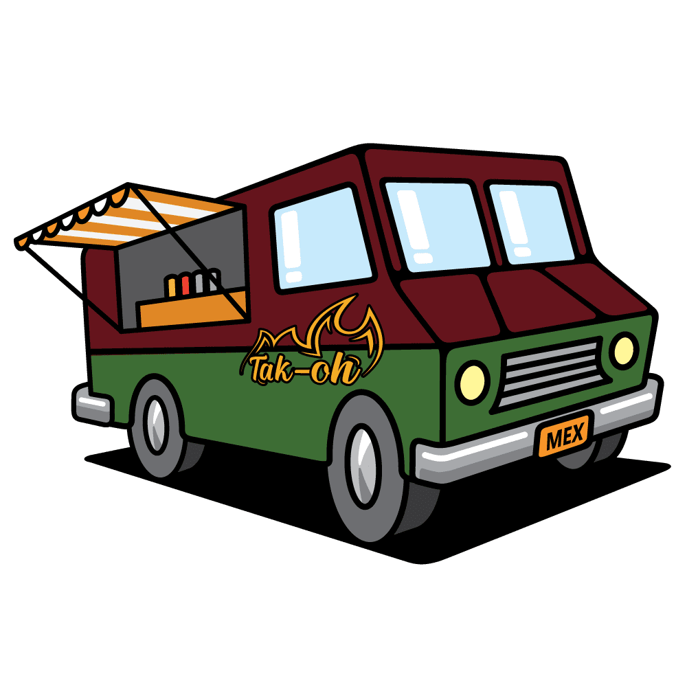 Food truck real mexican tacos in british columbia clipart photo