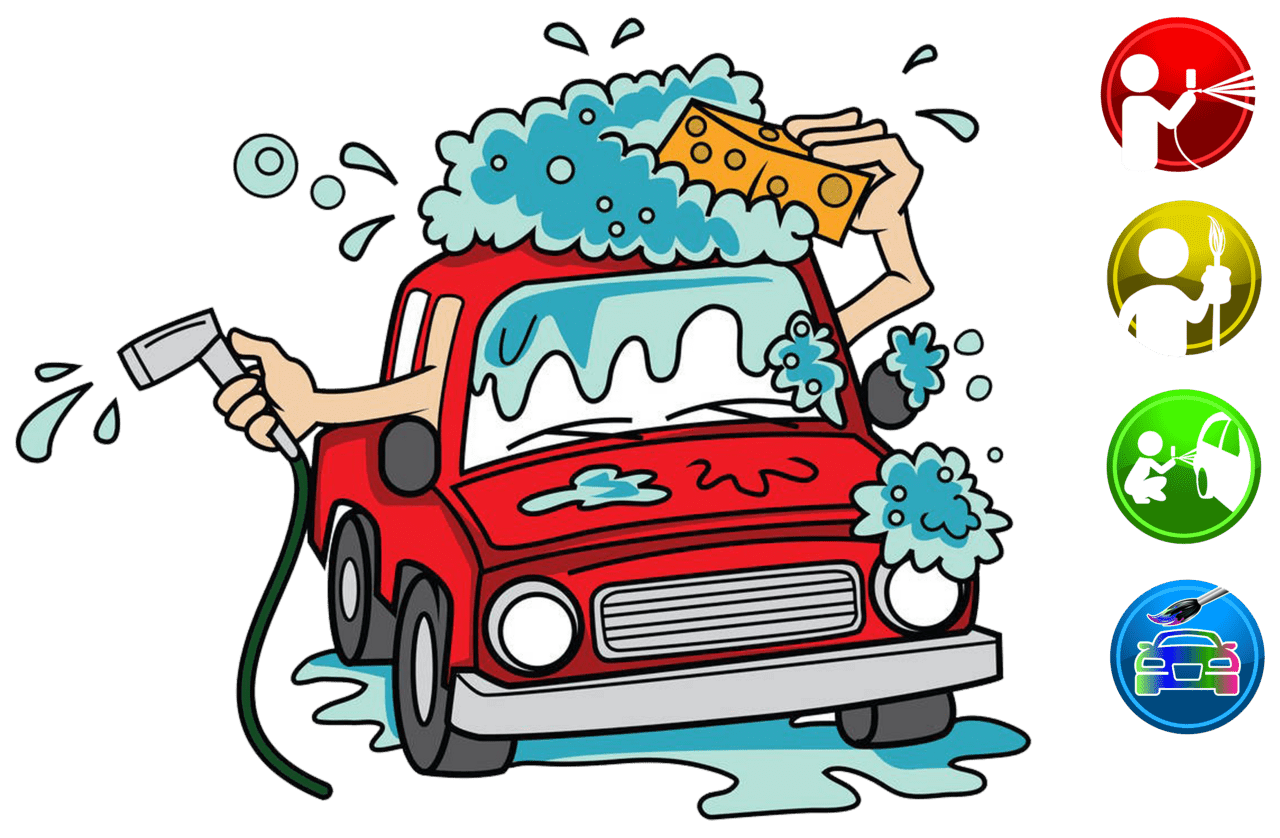 Car wash my first was disaster brown guy clipart clip art