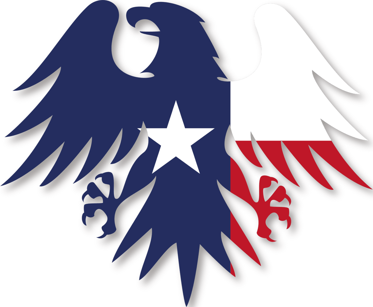 Texas flag heraldic eagle vector clipart images