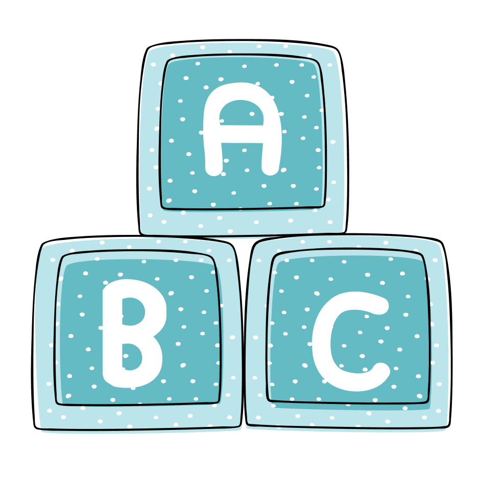 Abc and absolutely the cutest baby shower clipart image