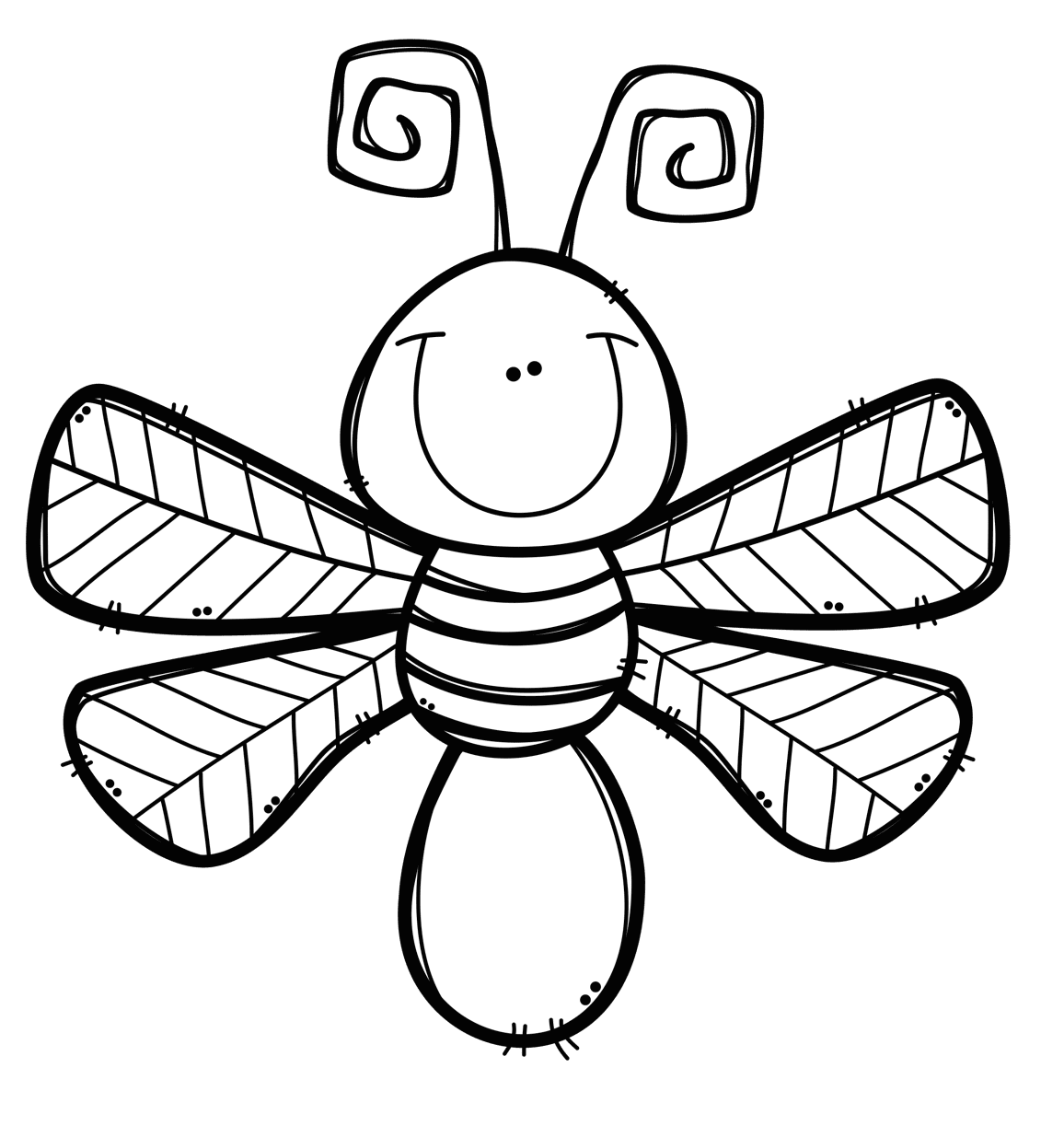 Bee black and white pin page clipart photo 4