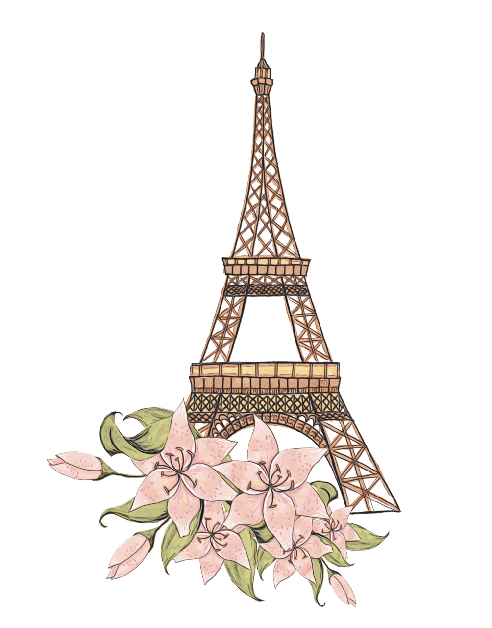 Eiffel tower pin page clipart logo 3