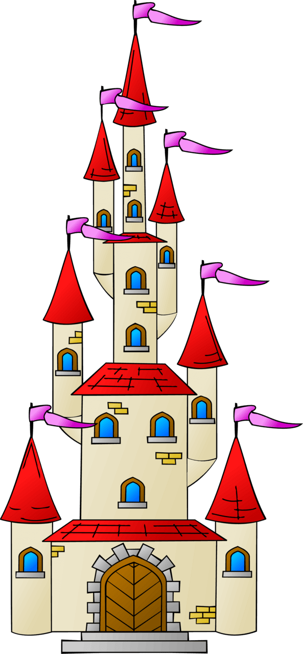 Disney castle pin page clipart background