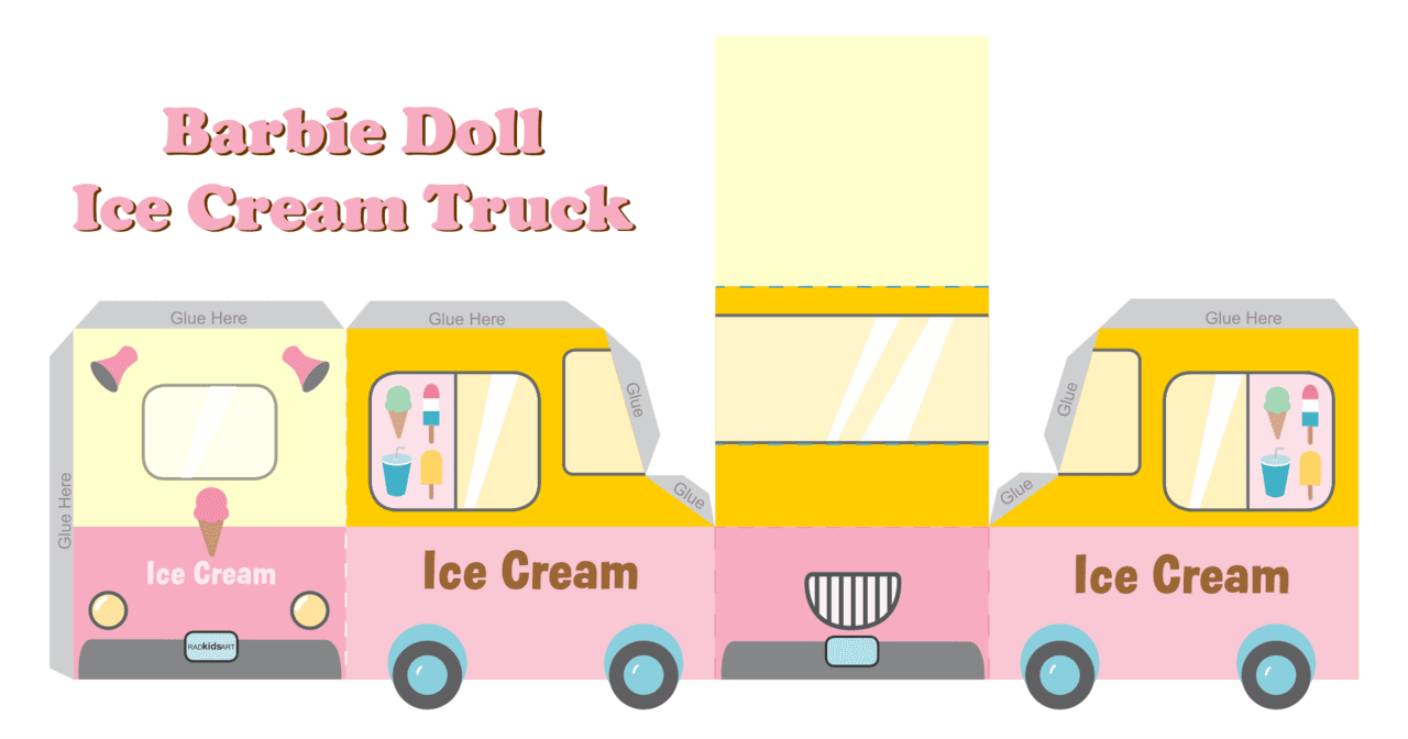 Food truck printable clipart vector