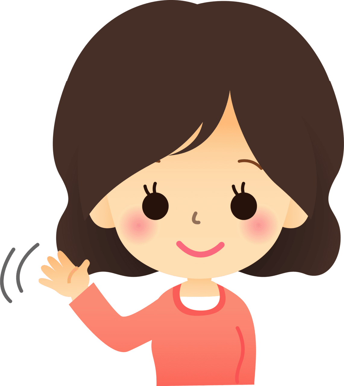 Christine woman is waving good bye vector clipart images