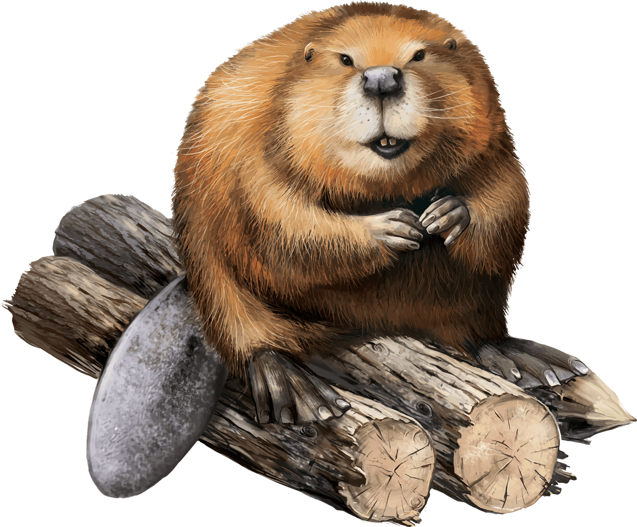 Beaver background clipart