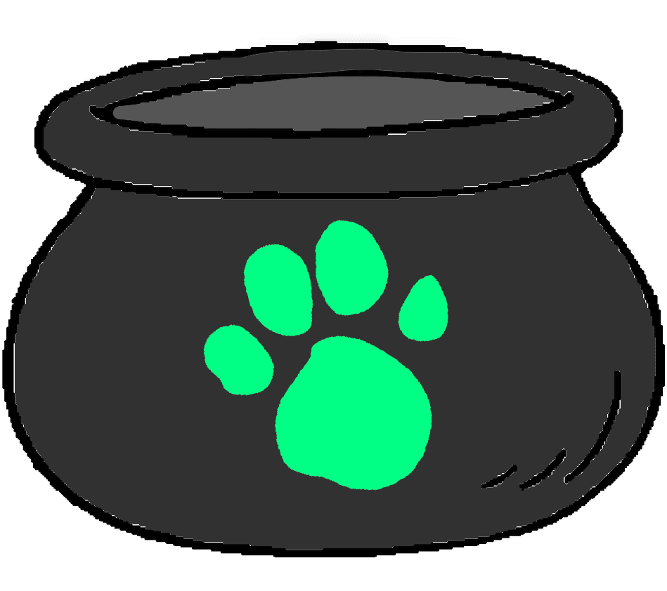 Dog paw mint st hint pot clipart image