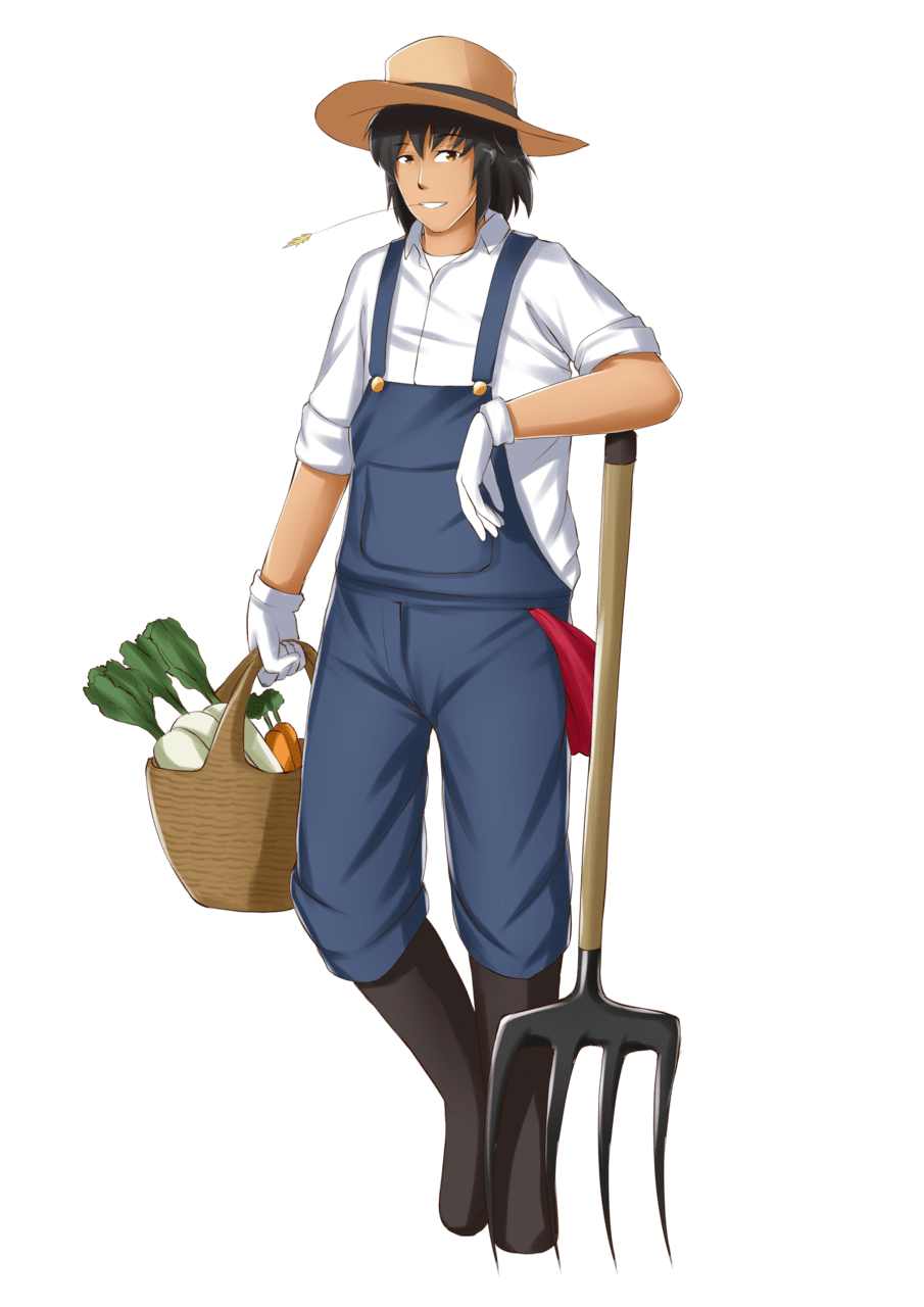 Gardening farmer image for clipart