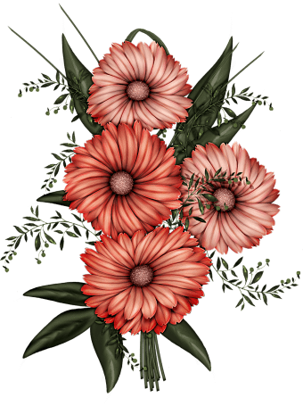 Bouquet pin page clipart clip art 2