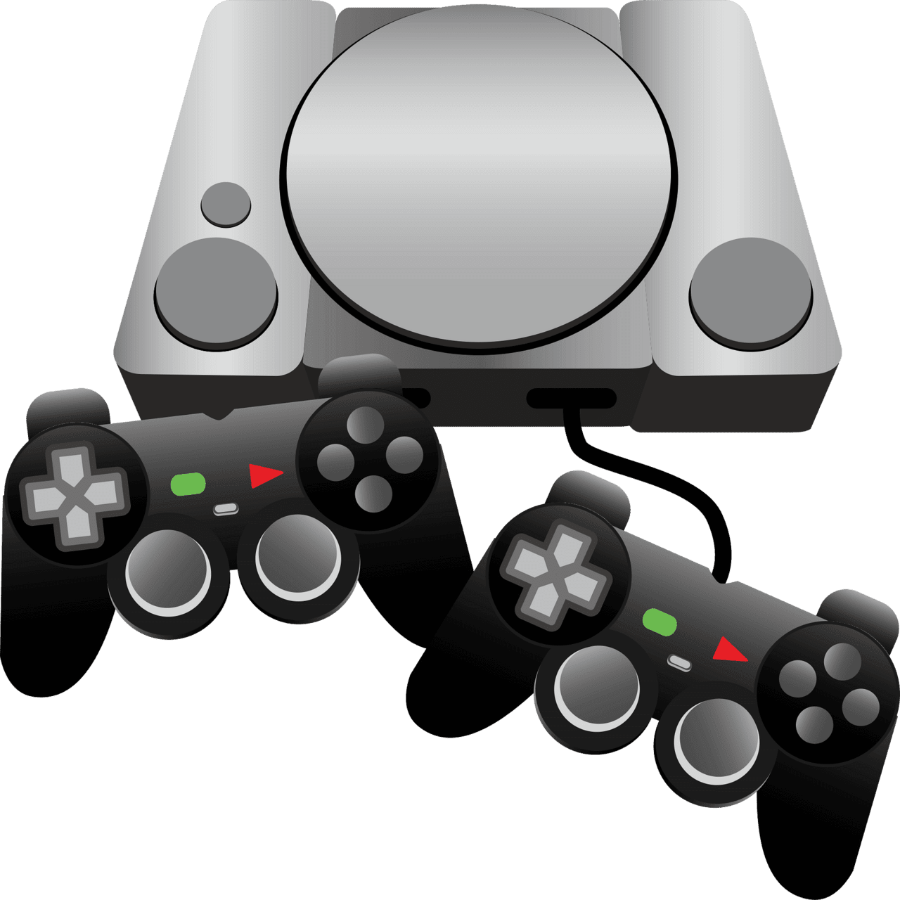 Video games playstation console vector clipart images